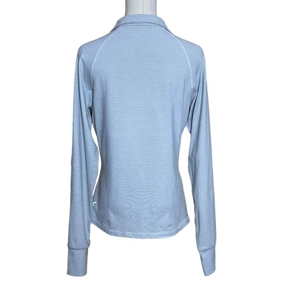 Zyia Active Quarter Zip Pullover Top Women's Size M Grey Thumbhole Stand Collar - Picture 3 of 7